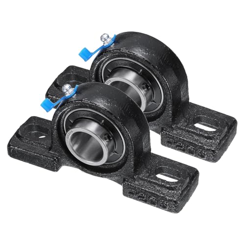 uxcell 2pcs UCP205 Pillow Block Bearings 25mm Bore Bearing Units Cast Steel Flange Mounted Bearing Housing - size: UCP205 ID 25mm