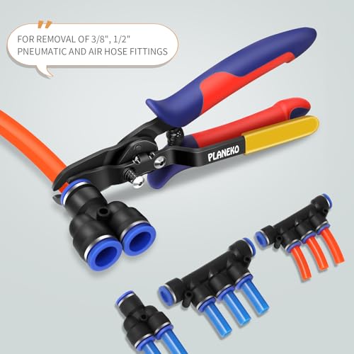 PLANEKO Air Line Removal Tool for 3/8" 1/2" Pneumatic Hose Removing - size: 3/8", 1/2"