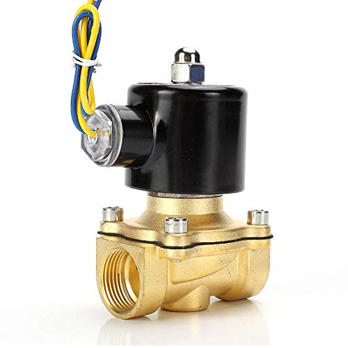 Beduan Brass Electric Solenoid Valve, 3/4" 110V Air Valve Normally Colsed for Water Air Gas Fuel Oil - size: AC110V, style: 3/4"NPT