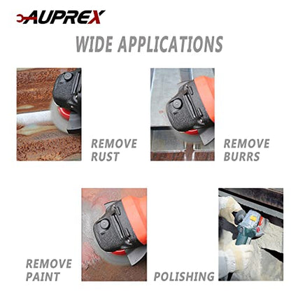 AUPREX 5 Pack 4 Inch Coarse Crimped Wire Wheel Brush for Angle Grinder with 5/8 Inch-11 Threaded Arbor - 0.014 Inch Carbon Steel Wire -Light Duty Conditioning for Metals - size: 4 Inch