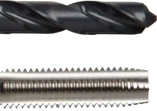 Chicago Latrobe 52541 HM18 High-Speed Steel Jobber Length Drill Bit and Tap Set with Metal Case, Black Oxide Drill Bits/Uncoated Taps, Metric, 18-piece, Metric Drill Bit Sizes, M2.5 to M12 Tap Sizes - size: 2.05 mm to 10.2 mm