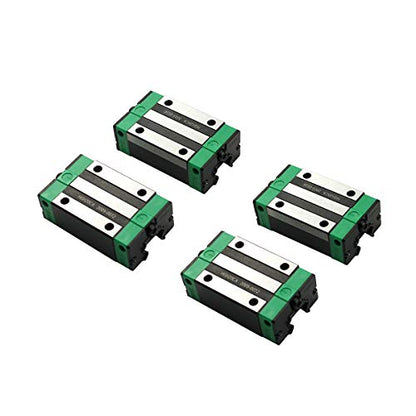 Linear Guide Rail 2 X HGR 15-300mm Linear Slide Rail + 4 X Bearing Blocks Linear Guideway Rail for DIY CNC Routers Lathes Mills - size: 300mm, style: Linear Rail HGR15 with Green Bearings