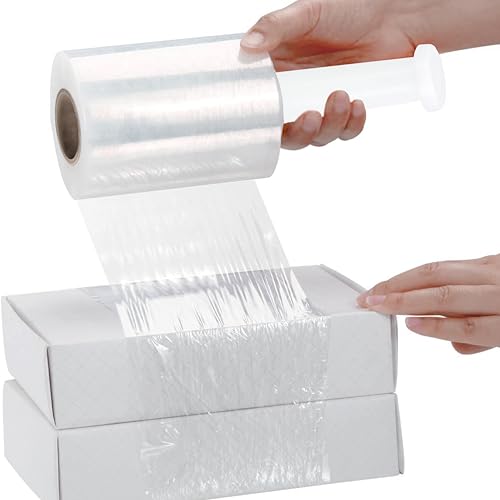 PSBM Mini Stretch Film/Wrap with Plastic Handle 5" x 1000' 45 GA 12 Rolls - size: 5 Inch, style: 45 GA