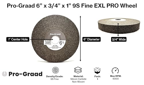 EXL PRO Deburring Wheel 6" x 3/4" x 1", 9S Fine, 94897 - style: 6" x 3/4" x 1"