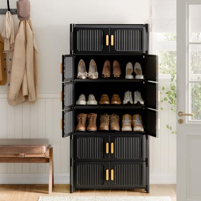 7-Tier Shoe Cabinet, 28-Pair Storage for Entryway - size: 7-Tier
