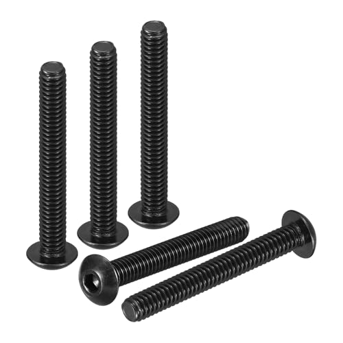 DTGN #8-32x1-1/4 Button Head Socket Cap Screw 30Pcs 304 SS Black Oxide - color: Black, size: #8-32x1-1/4"