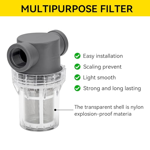 3/4'' Female NPT in-Line Strainer - Garden Hose Filter for High Pressure Washer, Sediment Filter with 60 Mesh Stainless Steel Screen (3/4'' 60 Mesh) - style: 3/4'' 60Mesh