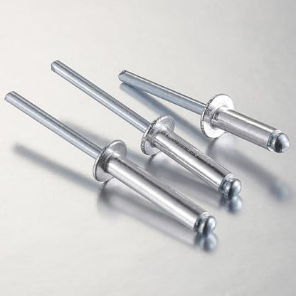 Wensilon (300Pcs) 1/8"x3/8" Aluminum blind pro Rivets,Aluminum Grip and Steel Mandrel - color: Aluminum, size: 1/8"x3/8"