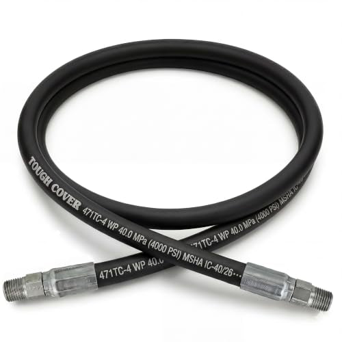 Chenango Supply 1/4" Hydraulic Hose Assembly – 2-Wire Reinforced, Male NPT × Male NPT, 4000 PSI Working Pressure – Assembled in USA – (1/4" × 3' 6") - size: 1/4" x 3' 6"
