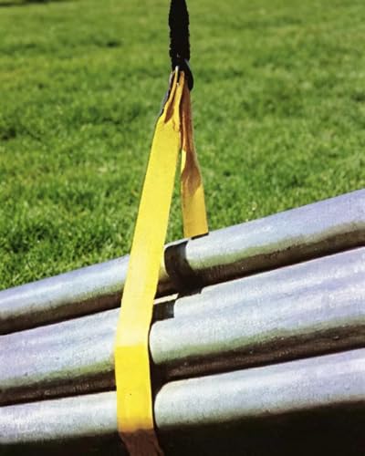 2 Pack 2 "x6' Heavy Duty Lifting Tow Strap with Loops 18000 lbs Capacity