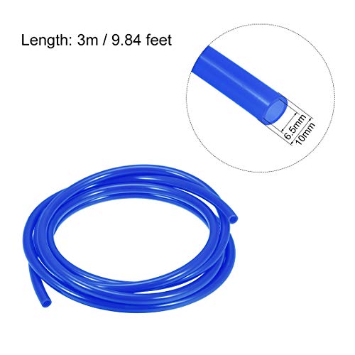 uxcell Pneumatic Air Tubing, 10mm OD x 6.5mm ID 3 Meter (118 Inch) PU Polyurethane Air Compressor Tubing Hose Pipe Blue - color: Blue, size: 3 meter