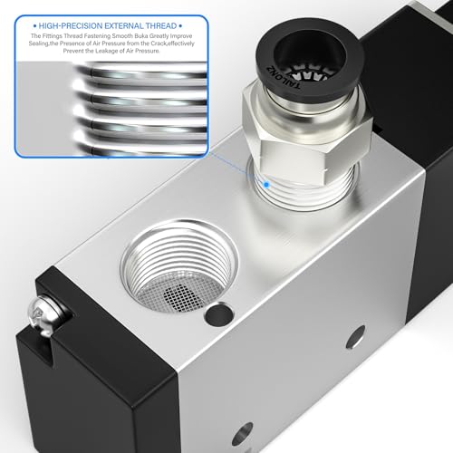 TAILONZ 1/8"NPT DC24V Solenoid Valve 2Position 3Way Junction Box 3V110-06 - color: DC24V, size: 2 Position 3 Way-1/8"NPT