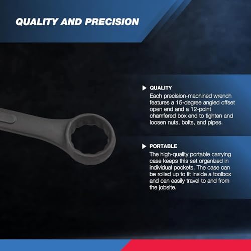 Neiko 03575A Jumbo Combination Wrench Set | 16 Piece | MM | 6 mm to 32 mm | Raised Panel Construction - size: 16 Piece, style: Metric