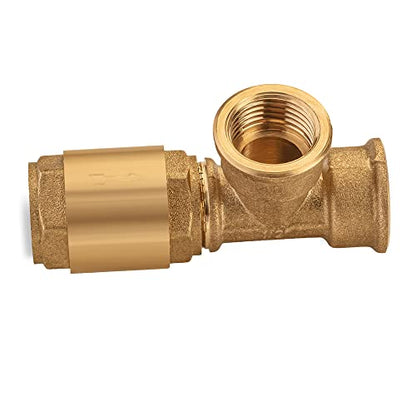 Brass One Way Valve 1/2 inch Backflow Preventer Female NPT Thread For Plumbing and Industrial Applications 0,5" Float Reinforced Check Valve For Water Boiler Heating System - size: 0.5 Inch