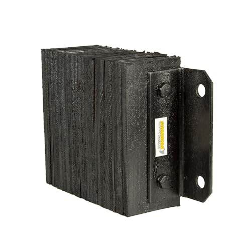 Rubber Dock Bumper, 16" x 10" x 4.5", 3/4" Mounting Holes, Guardian - size: 16" x 10" x 4.5"