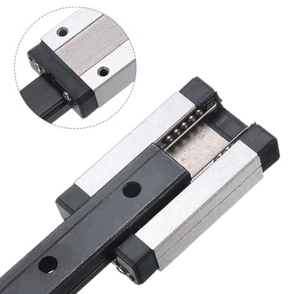 uxcell MGN12 100mm Linear Guide Rail with MGN12H Sliding Carriage Block Bearing Steel and Plastic Mini MGN12 Linear Guide for DIY 3D Printers and CNC Machine