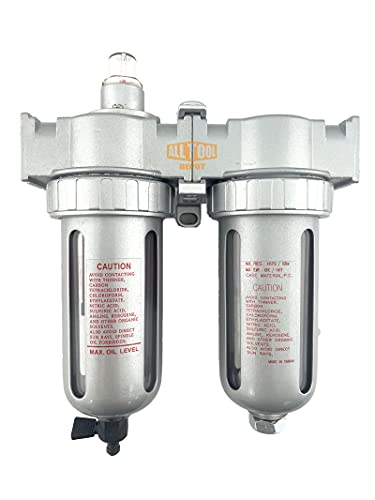 1/2" NPT MID FLOW 2 Stages Coalescing Filter Desiccant Dryer System For Compressed Air Lines, Poly Bowls, Great For Paint Spray And Plasma Cutter - color: 105 Cfm, 150 Psi (Manual Drain), size: 1/2" NPT
