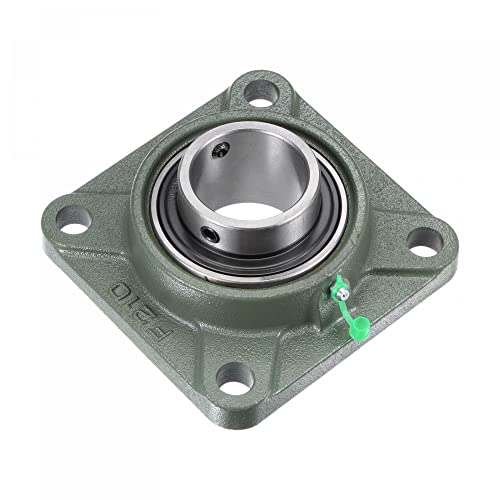 uxcell UCF210 Flange Block Bearings 50mm Bore Cast Iron Bearing Unit Set Screw Lock - size: 50mm