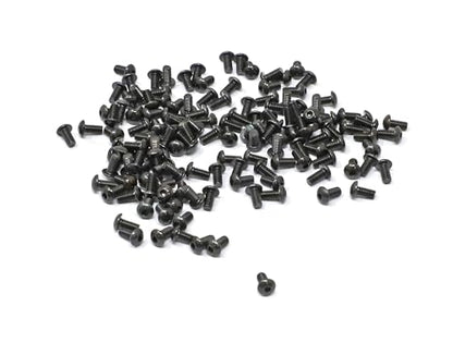 iexcell 100 Pcs M2.5 x 5mm Thread Pitch 0.45 mm Alloy Steel 10.9 Grade Hex Socket Button Head Cap Screws Bolts Kit, Black Oxide Finish - size: M2.5 x 5mm