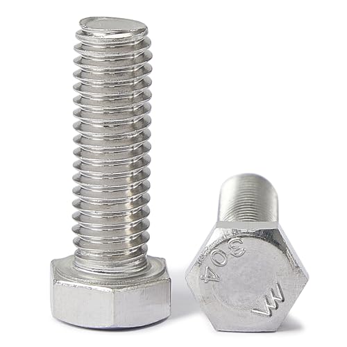 1/2-13 x 4-1/2" Hex Head Bolts, Stainless Steel 304, Hexagon Head Screws, UNC Coarse Thread, Bright Finish, Fully Threaded, Quantity 2 - size: 1/2-13 x 4-1/2"(2 PCS)