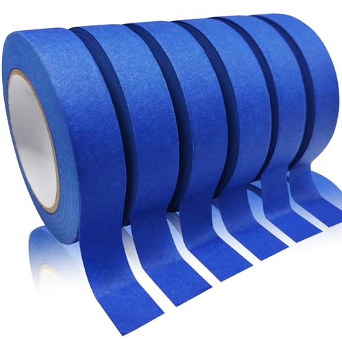 Blue Tape, Painters Tape, Masking Tapes, 0.94 Inch x 60.1 Yards, 6 Rolls - size: 6rolls, 0.94in x 60.1yds, Blue