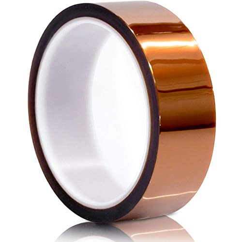 MYJOR Kapton Tape 1.2 Inch x 108 Ft, High Temperature Polyimide Tape Heat Resistant up to 536°F, No Residue Electrical Insulation Tape for PCB Soldering Mask, 3D Printer Bed, CPU Protection - size: 1.2" x 108ft x 1