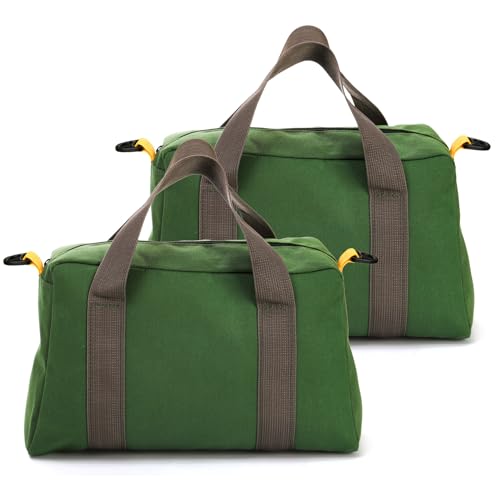 WRINGKIT 2 Pack Wide Mouth Tool Bags, 14 Inch, Large Capacity