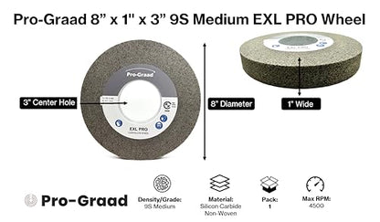 EXL PRO Deburring Wheel 8" x 1" x 3", 9S Medium, 11185 - style: 8" x 1" x 3" 9S Medium
