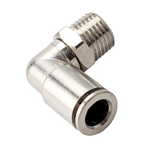 Beduan Brass BPL Push to Connect Air Fittings Elbow 1/4" Tube OD x 1/8" NPT Male 90° Degree Adapter (Pack of 5) - size: 1/4"Tube OD-1/8"NPT, style: 5Pcs