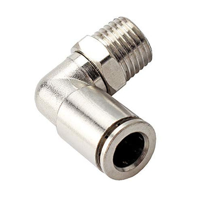 Beduan Brass BPL Push to Connect Air Fittings Elbow 1/4" Tube OD x 1/8" NPT Male 90° Degree Adapter (Pack of 5) - size: 1/4"Tube OD-1/8"NPT, style: 5Pcs