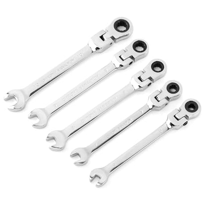 5‑Piece Flexible‑Head Ratchet Wrench Set