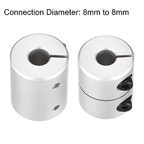 uxcell 2pcs 8mm to 8mm Shaft Coupling 25mmx20mm Coupler Aluminum Alloy - size: 8mm x 8mm