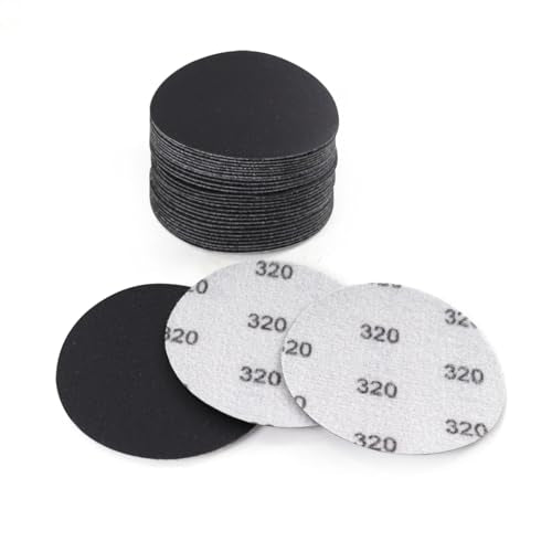 MAXMAN 3" Sanding Discs, 320 Grit Hook & Loop Sandpaper, Silicon Carbide - style: 320 Grit