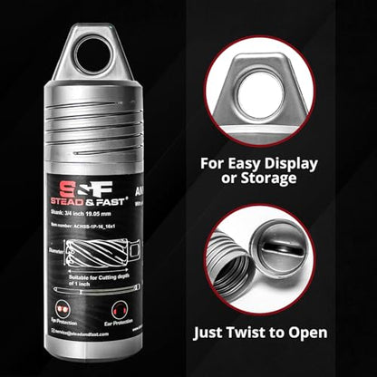 S&F STEAD & FAST Annular Cutter Set 2 Pcs, 13/16" x 2" DOC, Mag Drill Bits - style: 2P-13_16x2