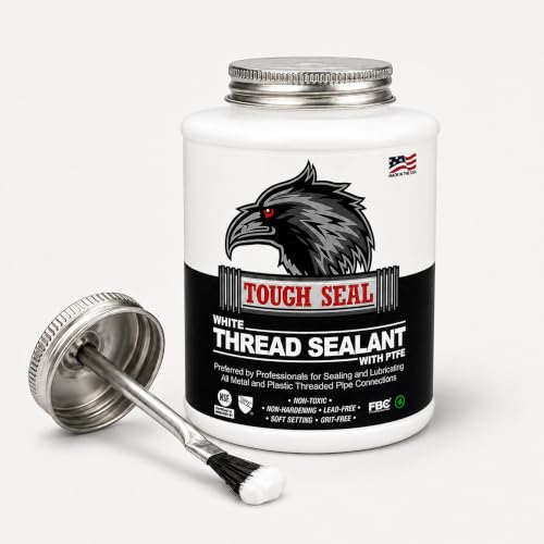 SUPPLYGIANT White PTFE Pipe Thread Compound 16 oz Professional Grade - size: 16 Ounces