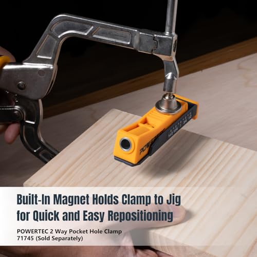 POWERTEC Single Pocket Hole Jig Kit with Drill Bit & Stop Collar (72249V) - style: SinglePocket Hole Jig Kit
