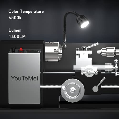 Led Machine Light, Flexible IP66 Waterproof 1400 Lumens 110V-220V with Clamp Base for Lathe Machine, Workbench, Industrial Lighting - color: Klemmvorrichtung