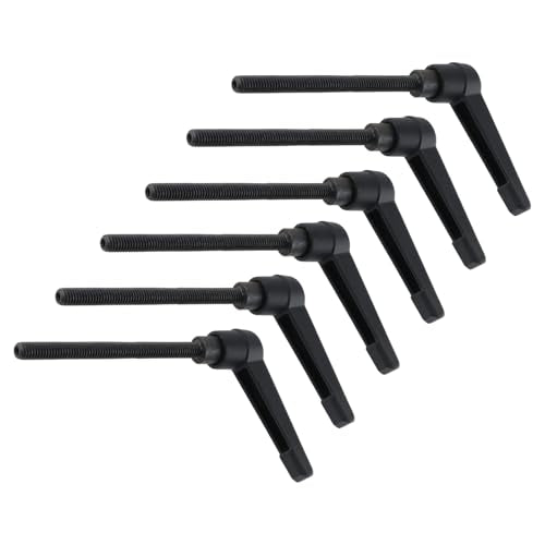 Clamping Lever Handles M6 x 70mm Push Button Ratchet Lever Male Threaded Stud Adjustable Handles Hand Knobs Rotating Screw Handles Bolts with Locking Lever -6pcs - size: M6 x 70mm