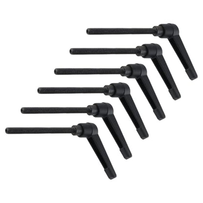 Clamping Lever Handles M6 x 70mm Push Button Ratchet Lever Male Threaded Stud Adjustable Handles Hand Knobs Rotating Screw Handles Bolts with Locking Lever -6pcs - size: M6 x 70mm