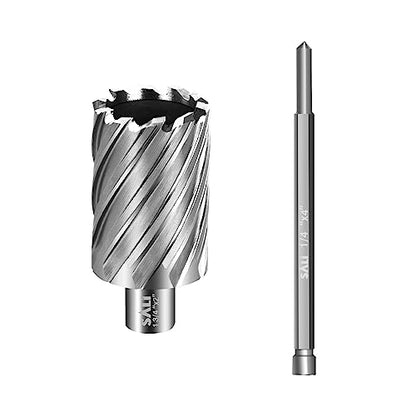 SALI Annular Cutter Diameter 1-3/4 Inch with Weldon Shank 3/4" (with 2 Flats) Cutting Depth 2" Mag Drill Bit for Magnetic Drill Press HSS Fully Ground Drill with One 1/4"*4" Pilot Pin - size: 1-3/4"*2"