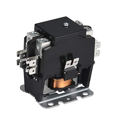 SUNLEE 2 Poles FLA 40 Amp Coil 24 VAC Air Conditioner Condenser Compressor Contactor AC Definite Purpose Contactor Universal Fit UL Recognized A2L Compliant - size: 2P 40A 24VAC Coil volt