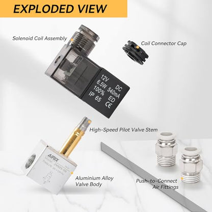 1/4" NPT Solenoid Valve 2V025-08, 2-Way Normally Closed, DC 12V, DIN - size: NPT1/4″/DC12/Junction on Box, style: 2-Way Solenoid Valve