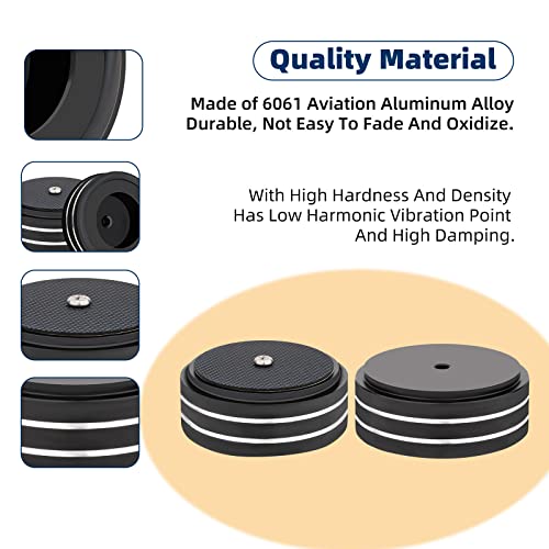 Audio Isolation Feet Aluminum Load 400KG Amplifier Feet 58 * 22MM(4Pcs) - color: Black