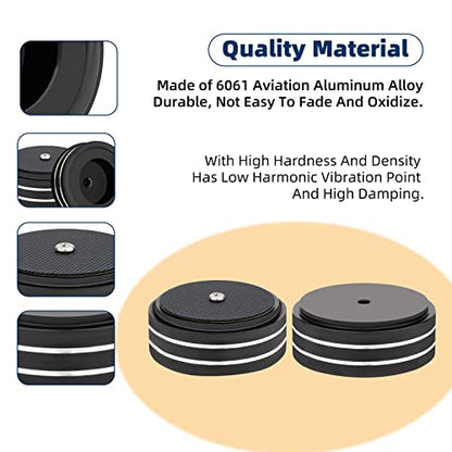 Audio Isolation Feet Aluminum Load 400KG Amplifier Feet 58 * 22MM(4Pcs) - color: Black