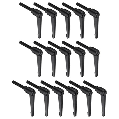 uxcell 16pcs Lever Adjustable Handles M10 x 50mm Metric Male Thread, Level Clamping Handle Hand Stud Knobs Rotating Screw Handles Bolts with Locking Lever, Black - size: M10 x 50mm