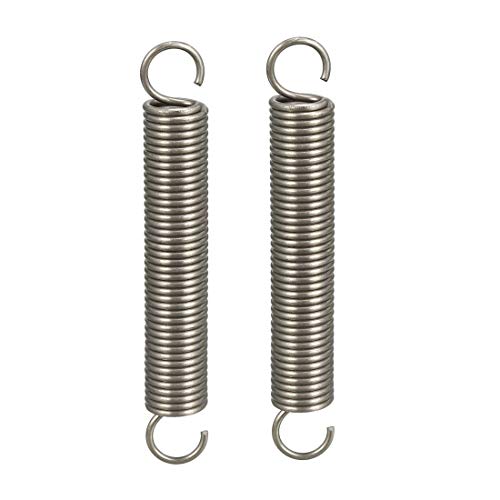 uxcell Tension Spring Wire Diameter 0.047", OD 0.39", Free Length 2.76" Stainless Steel Small Dual Hook Tension Spring for Machinery Construction Industrial 2pcs - size: 0.047"x0.39"x2.76"