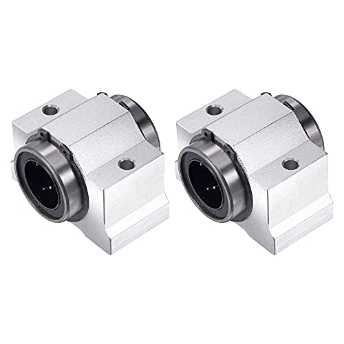 uxcell SCV25UU Linear Ball Bearing Slide Block Units, 25mm Bore Diameter 2pcs - size: 25mm