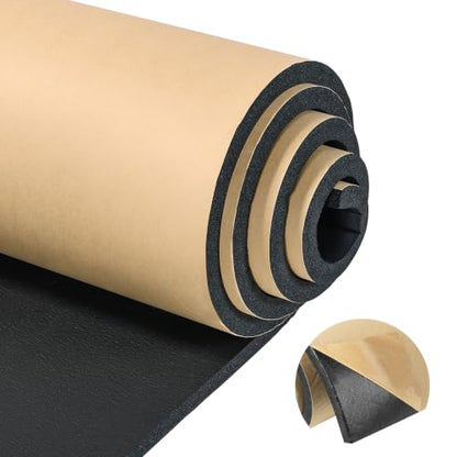Sponge Neoprene Foam Sheet with Adhesive, 1/2" T x 12" W x 54" L - size: 1/2" T x 12" W x 54" L