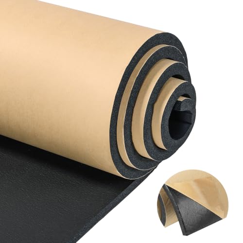 Sponge Neoprene Foam Sheet with Adhesive, 1/2" T x 12" W x 54" L - size: 1/2" T x 12" W x 54" L