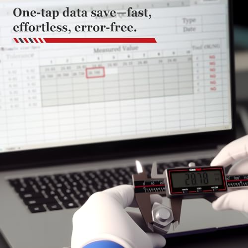 GemRed Wireless Digital Caliper 8 Inch with Data Output, Auto Off